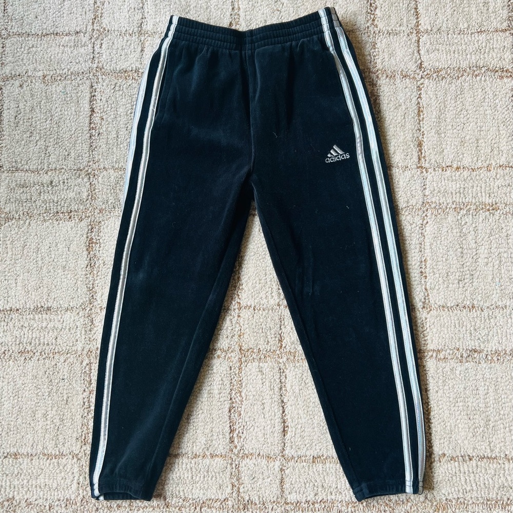 Little girls adidas velour track pants